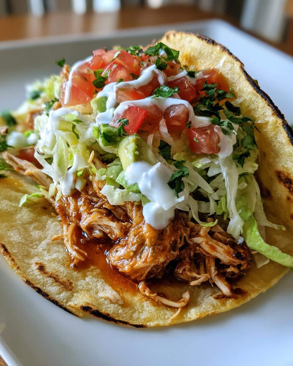 Crockpot Pulled Chicken Tacos - detail 3