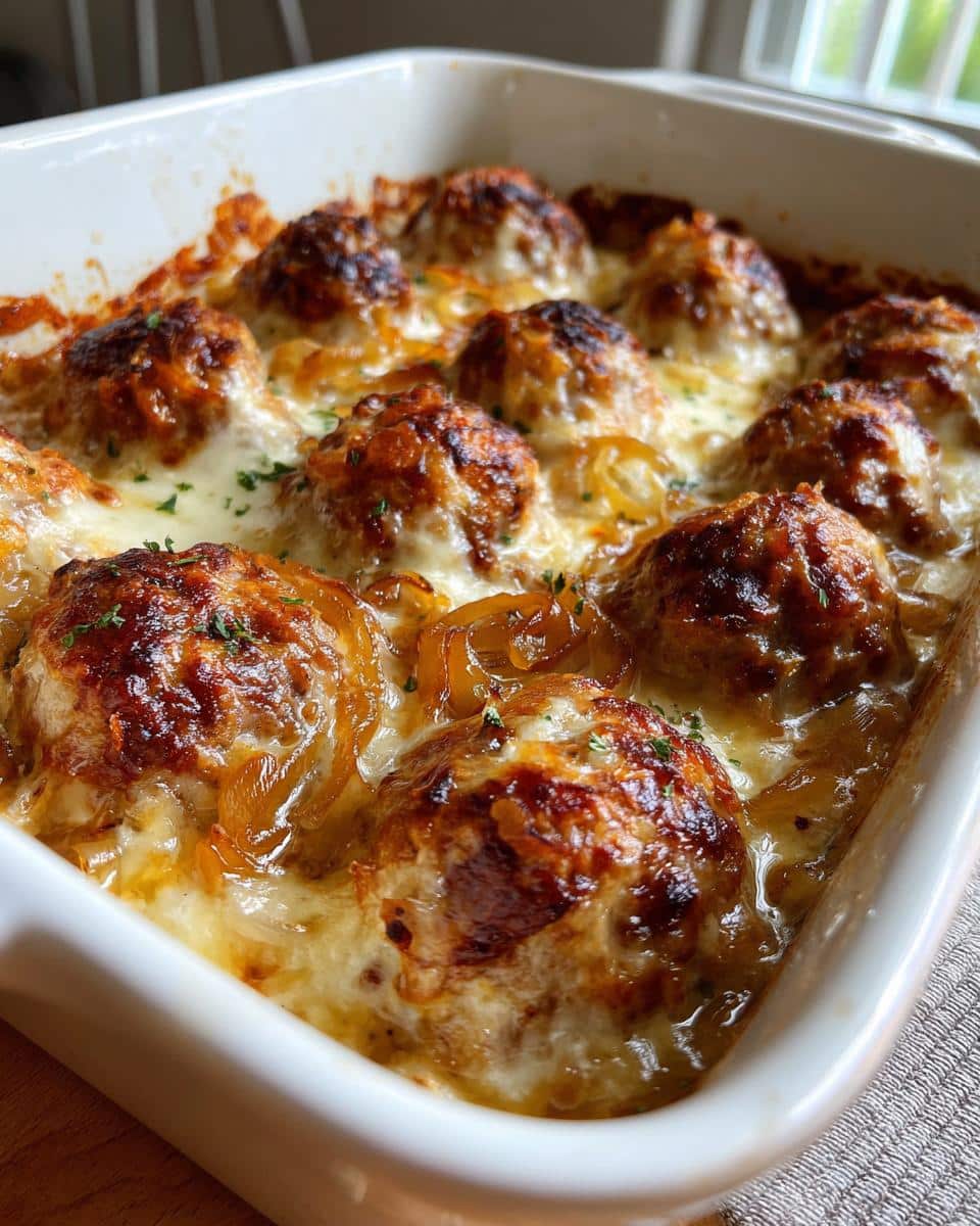 French Onion Meatballs - detail 1