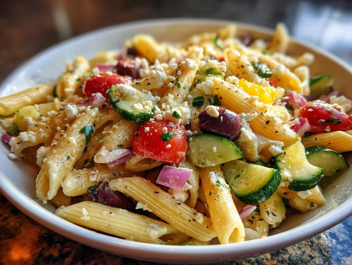 Easy 30-Minute Greek Pasta Salad Recipe
