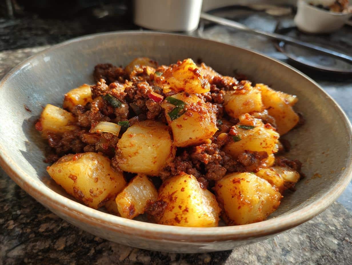 1-Pan Ground Beef and Potatoes Savior for Hungry Families