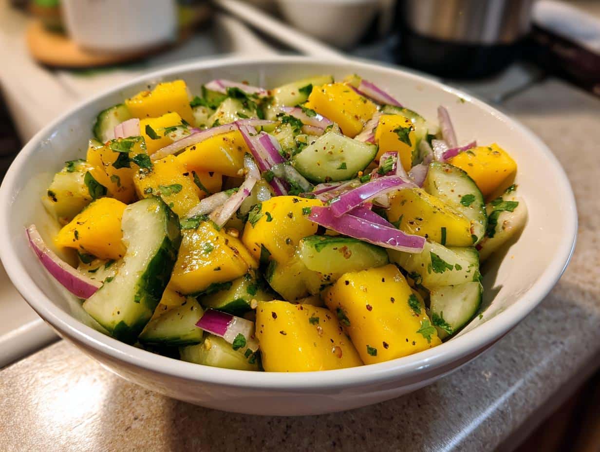 10-Minute Mango Cucumber Salad – Cool, Crunchy Bliss