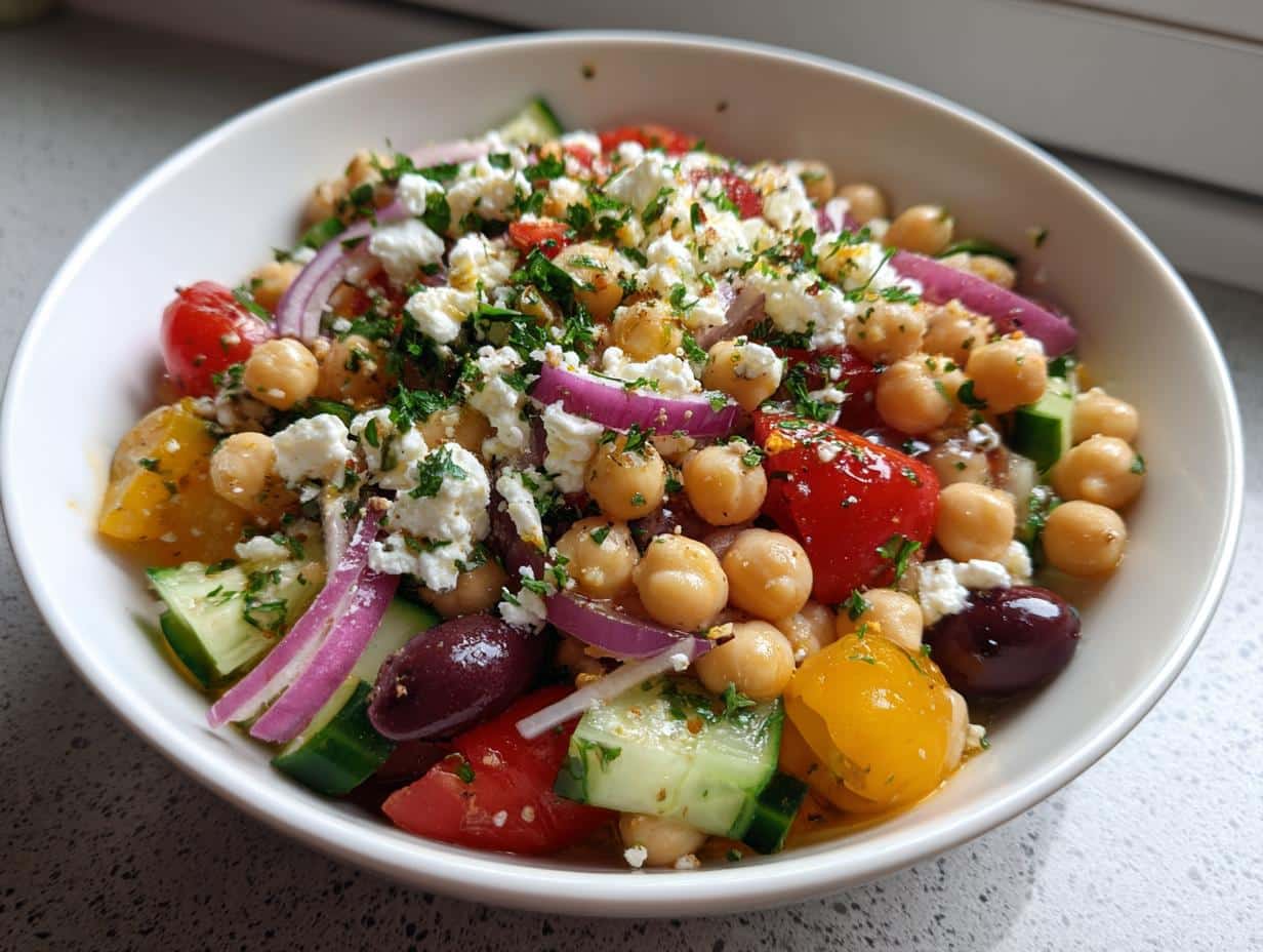 Quick Mediterranean Chickpea Salad in 15 Minutes