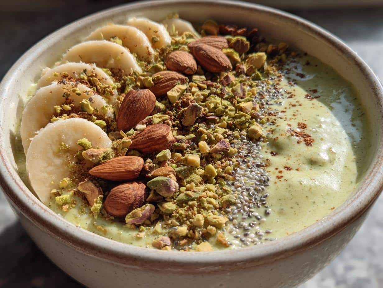 5-Minute Pistachio Smoothie Bowl – A Creamy Dreamy Breakfast