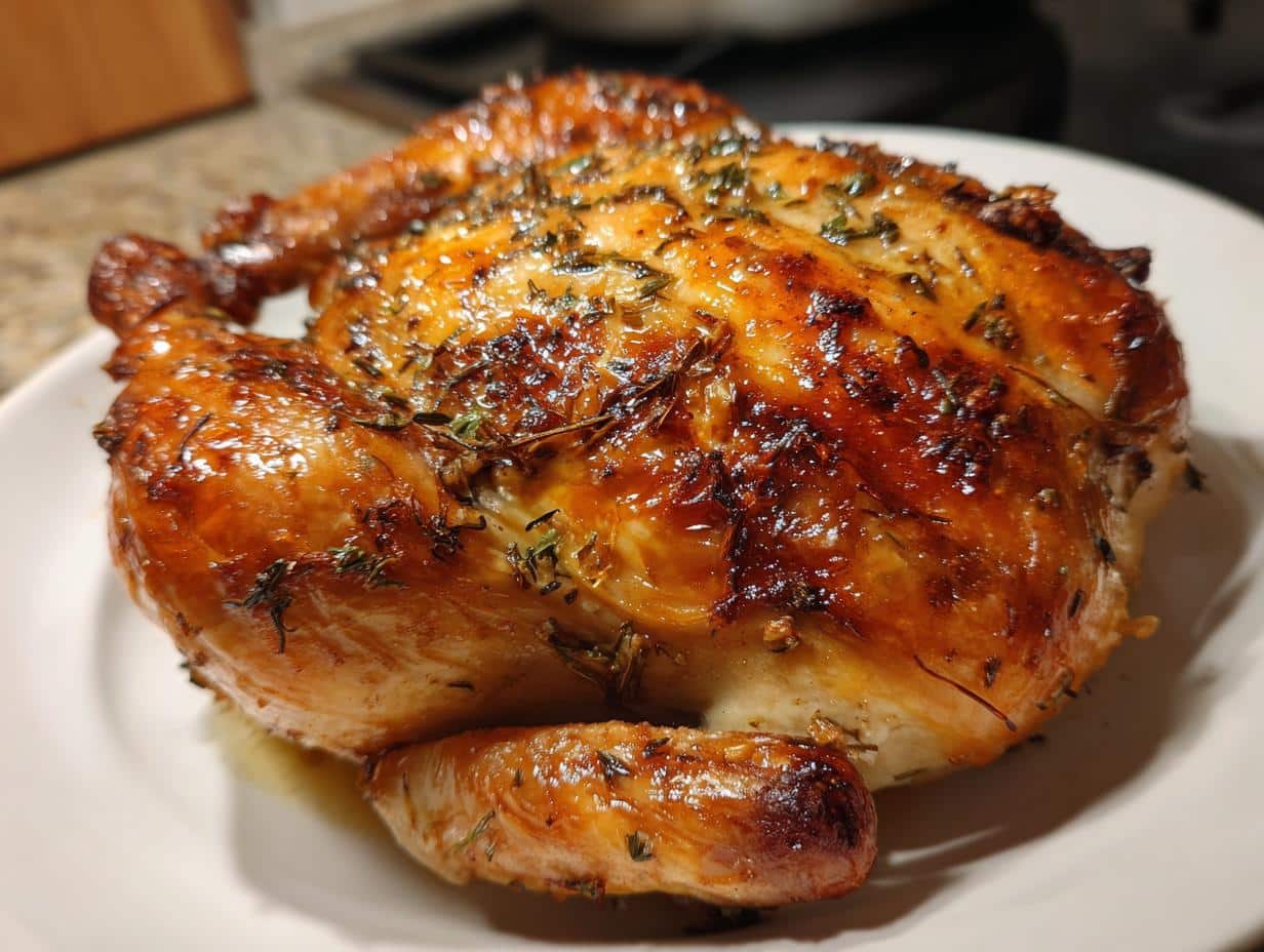 Juicy Roast Chicken Recipe with Crispy Golden Skin