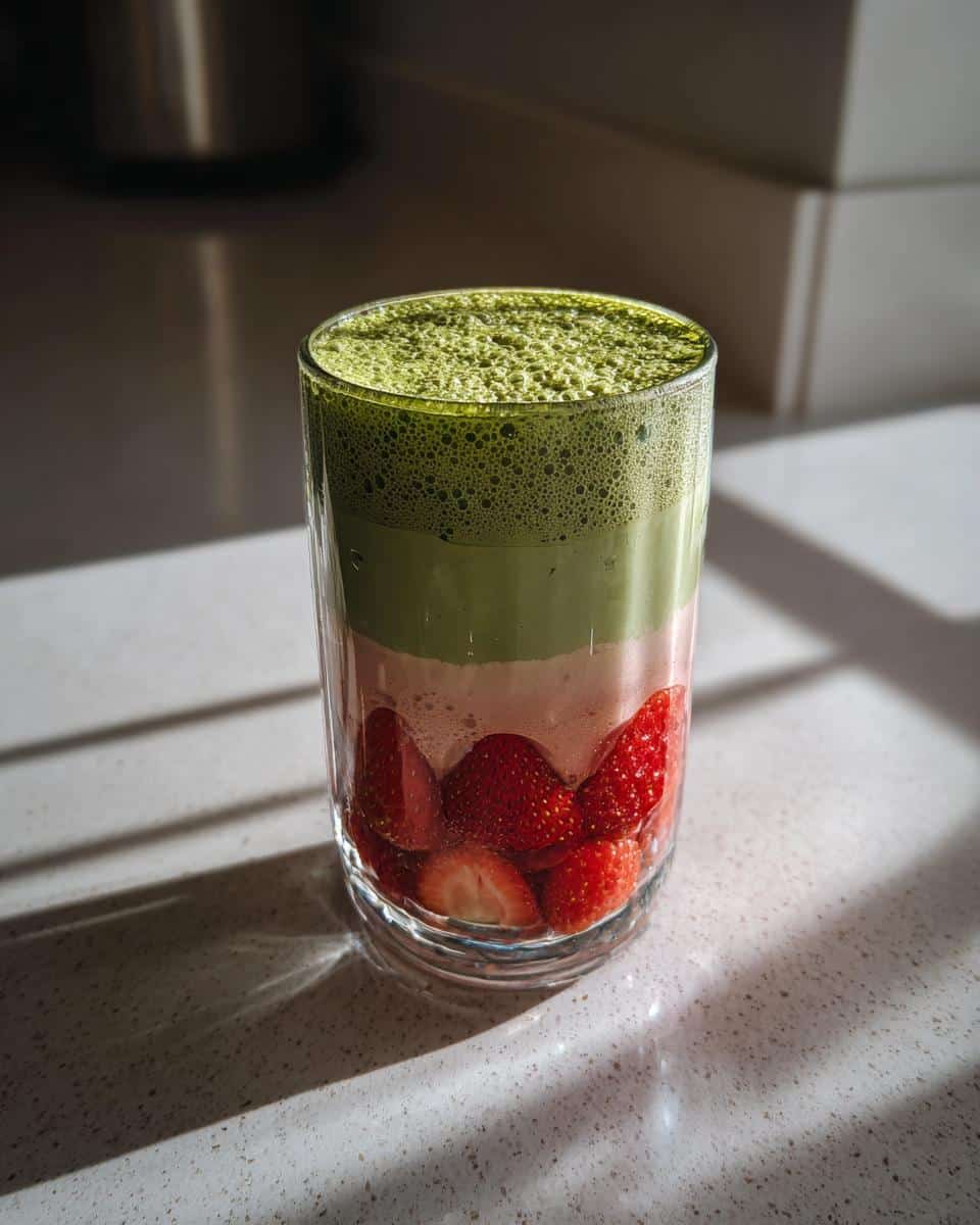Strawberry Matcha Latte - detail 1