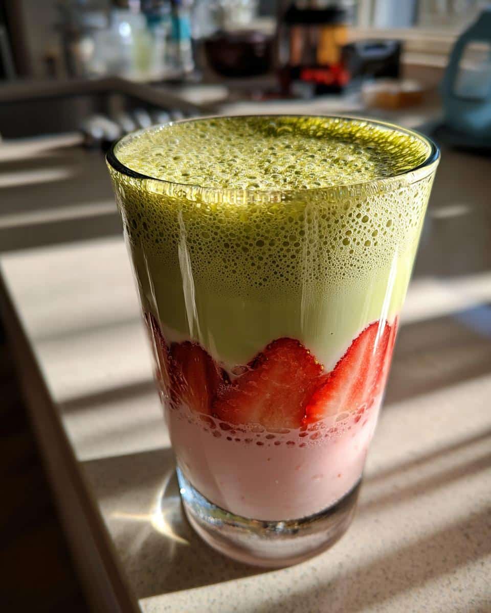 Strawberry Matcha Latte - detail 2