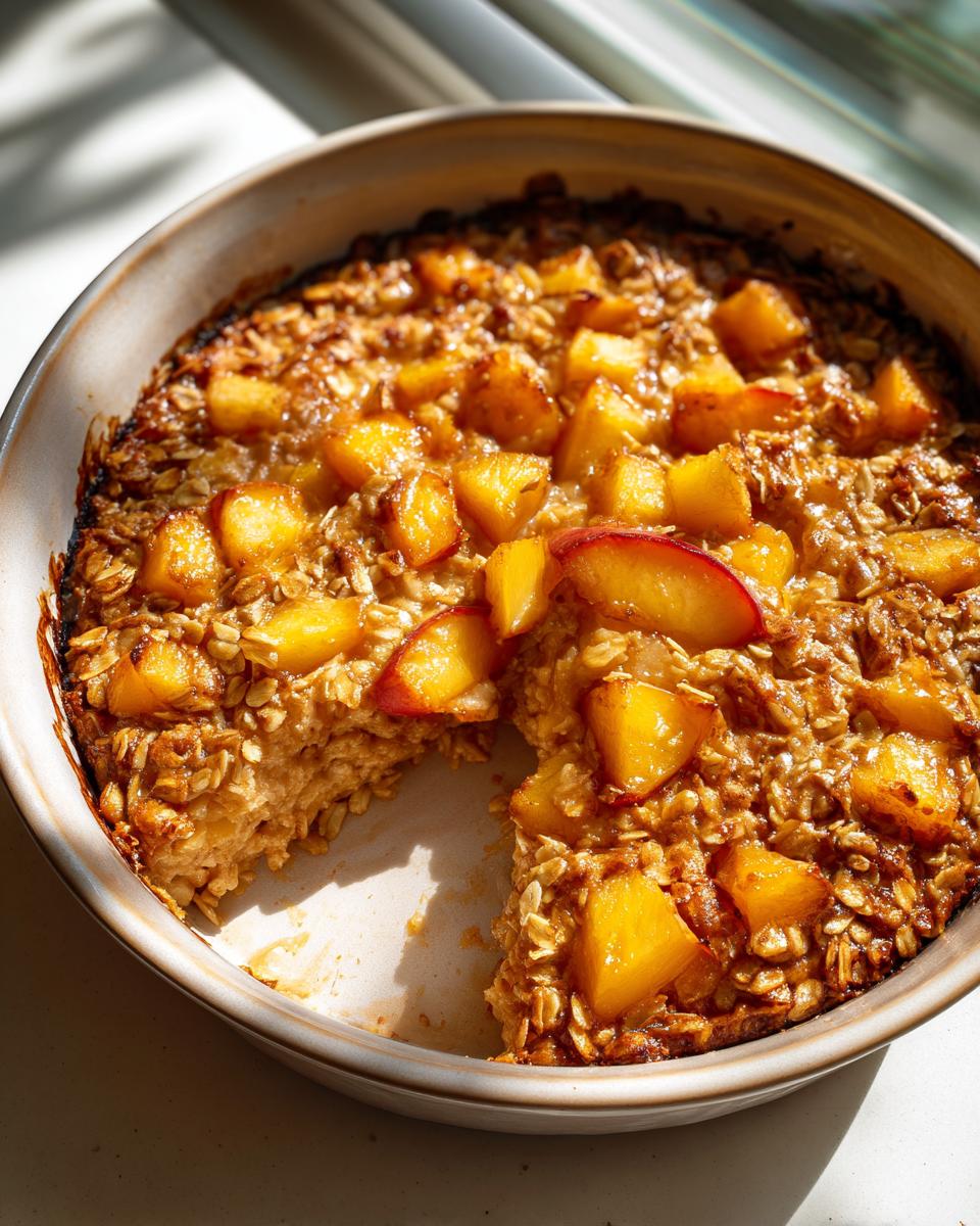 Baked Peach Oatmeal - detail 1