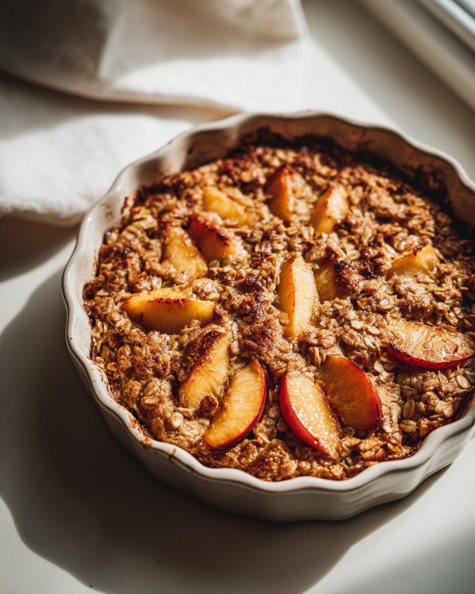 Baked Peach Oatmeal - detail 2
