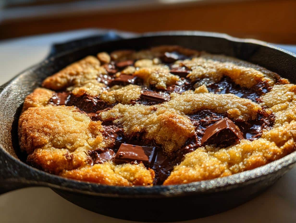 1 Epic Brown-Butter Chocolate Chunk Skillet Cookie Recipe