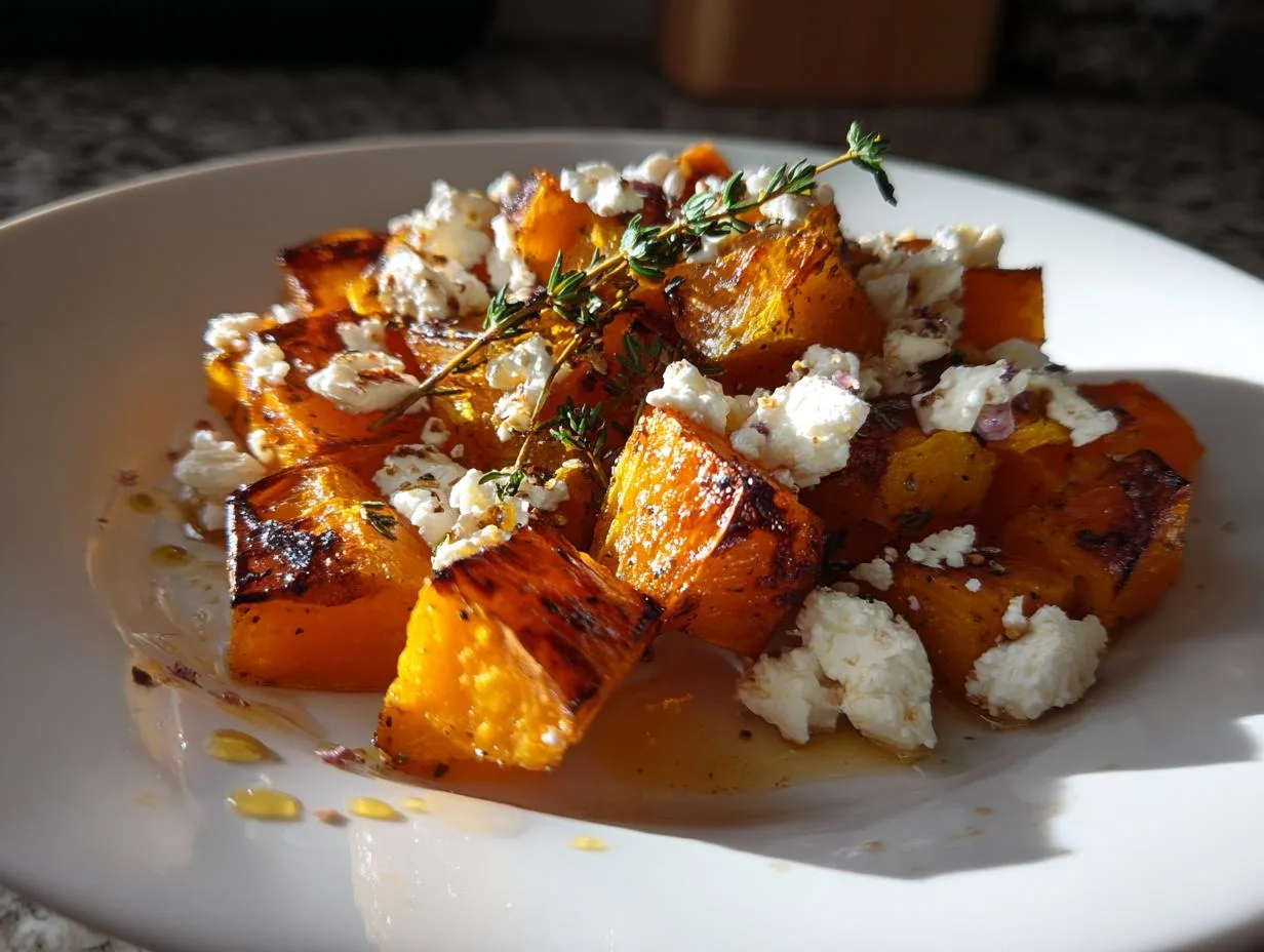 Butternut Squash with Goat Cheese and Honey