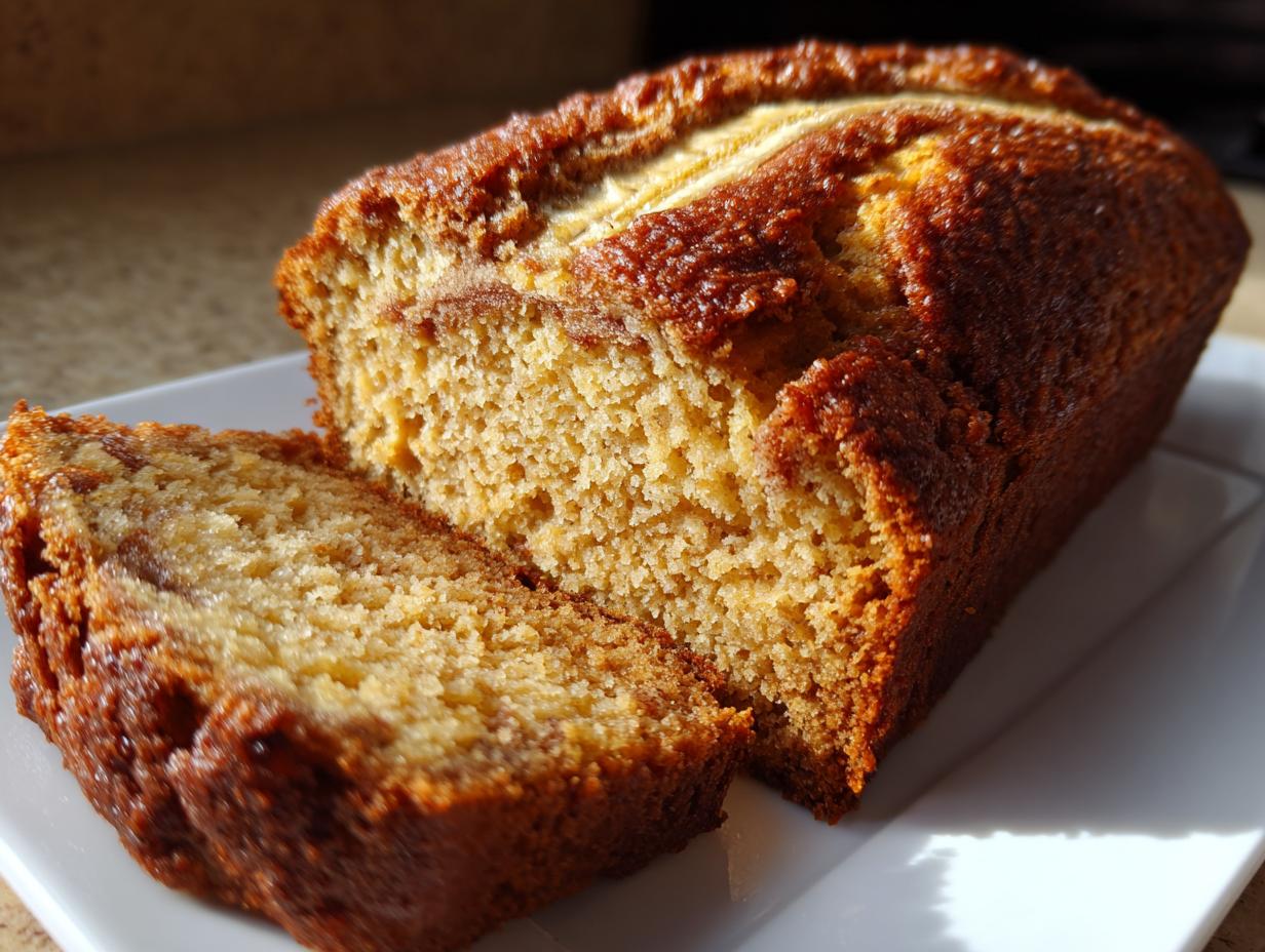 Easy Moist Banana Bread with Cinnamon Swirl