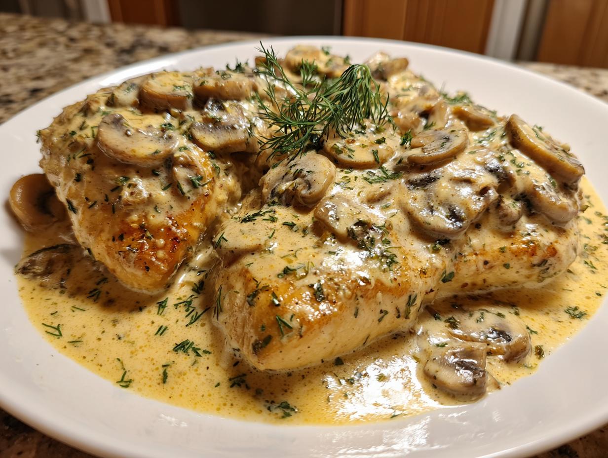 30-Minute Creamy Dill Chicken and Mushrooms Recipe