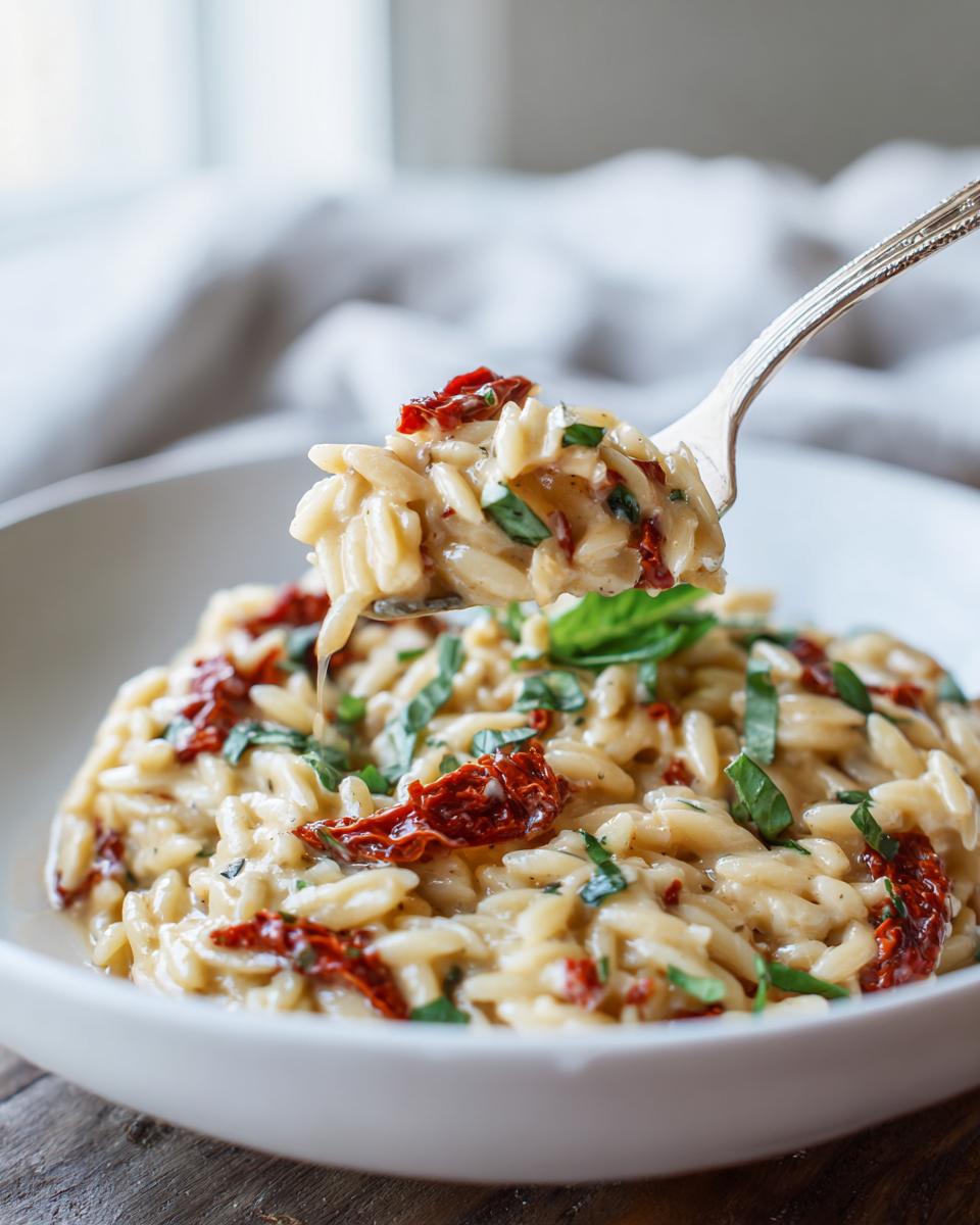 Creamy Orzo with Sun-Dried Tomatoes - detail 1