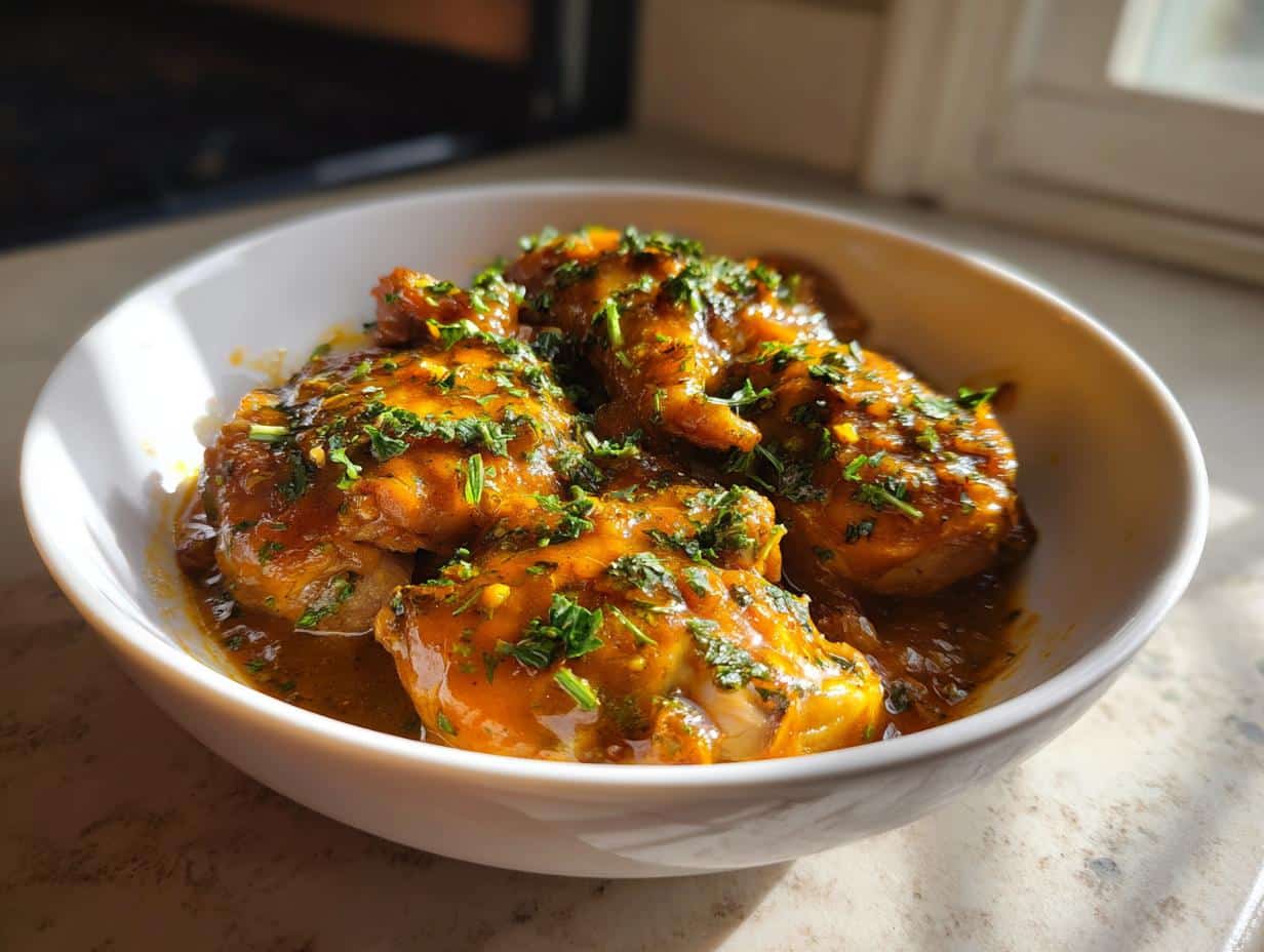 Delicious 4-Ingredient Crockpot Pumpkin Beer Braised Chicken