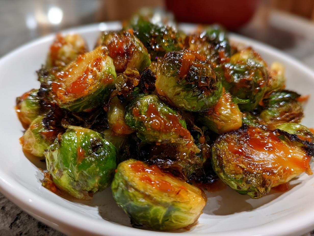 Irresistible Honey Sriracha Brussels Sprouts in 35 Minutes