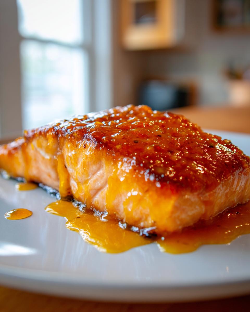Mango Habanero Glazed Salmon - detail 1