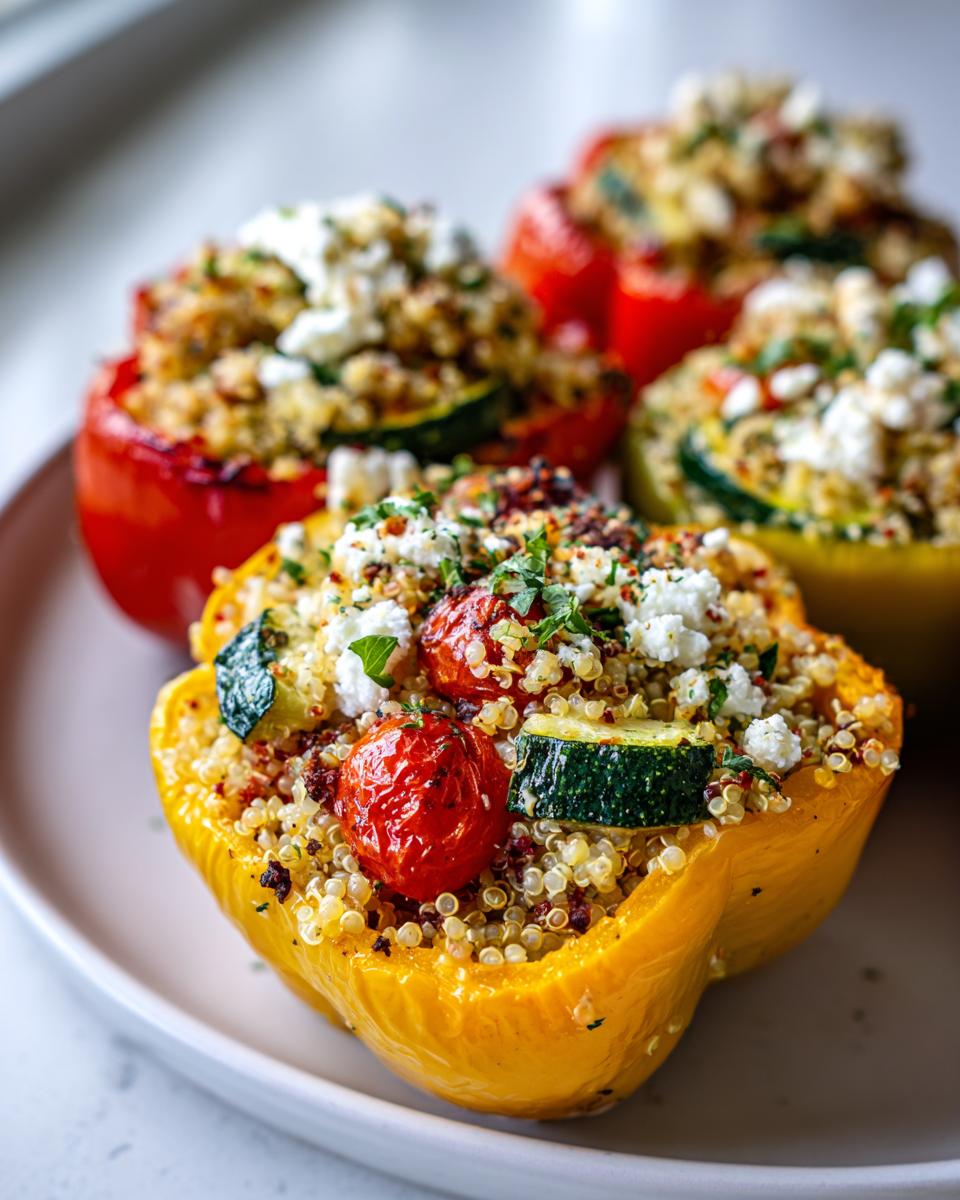 Mediterranean Quinoa Stuffed Peppers - detail 2