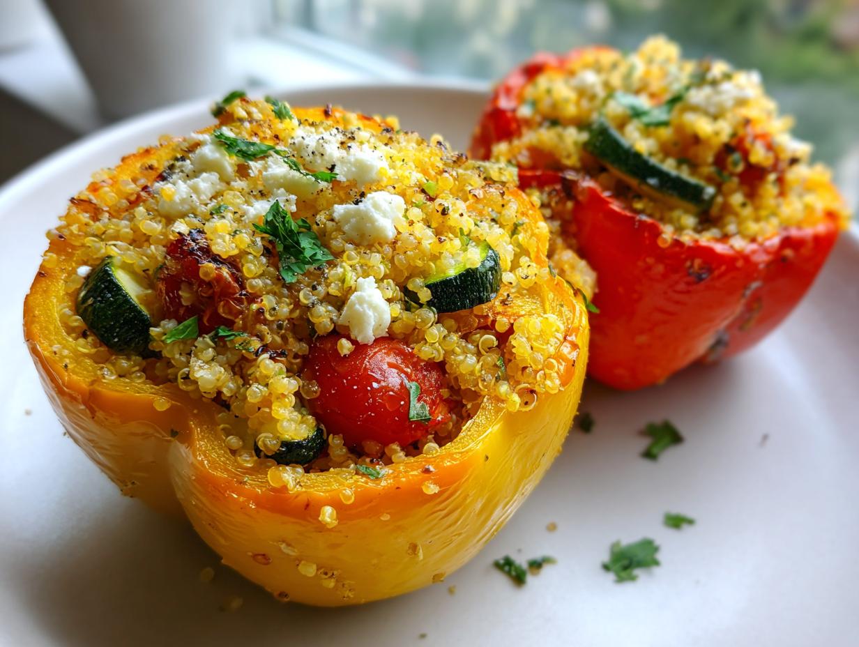 Irresistible Mediterranean Quinoa Stuffed Peppers Recipe