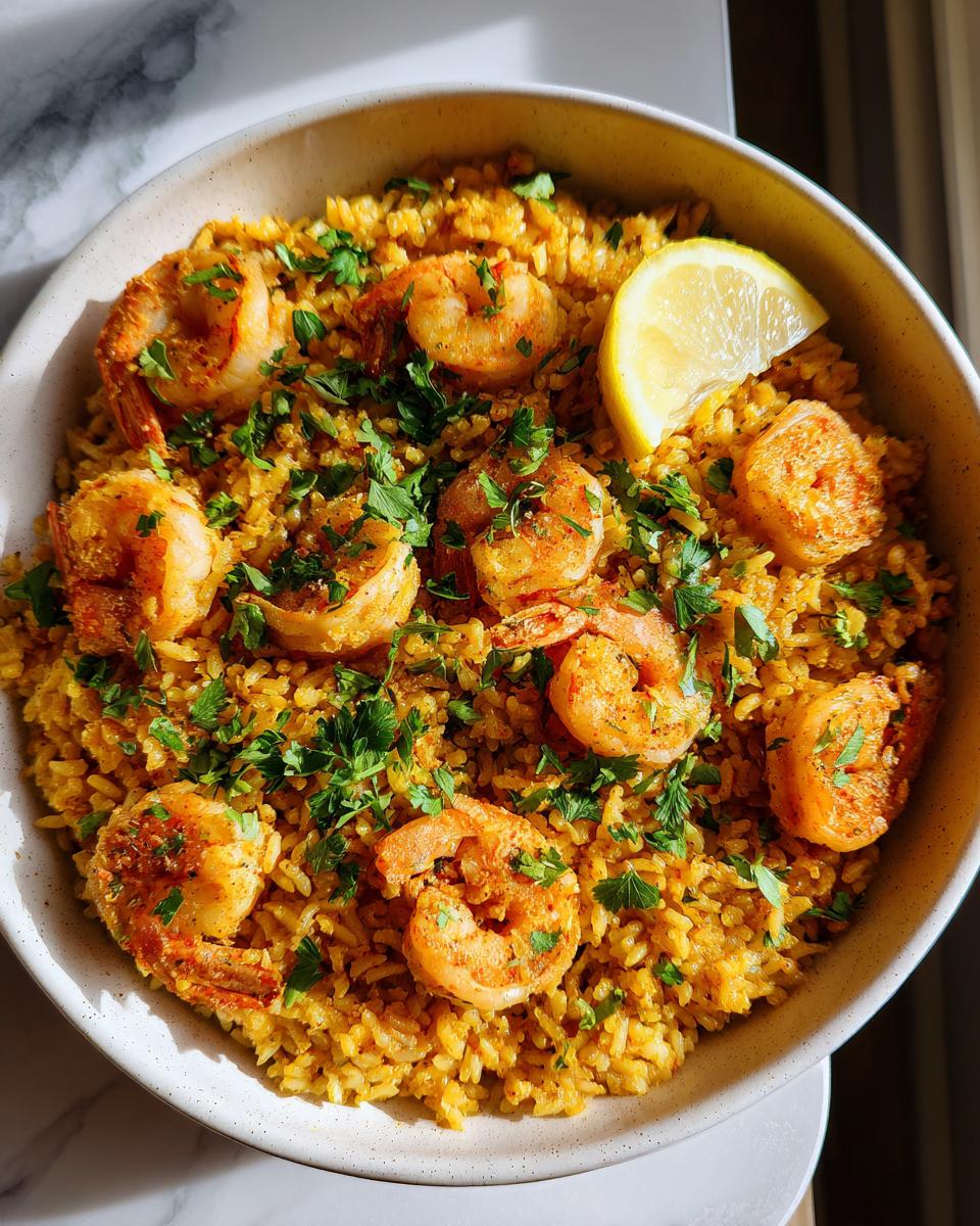 One-Pot Saffron Shrimp and Rice - detail 2