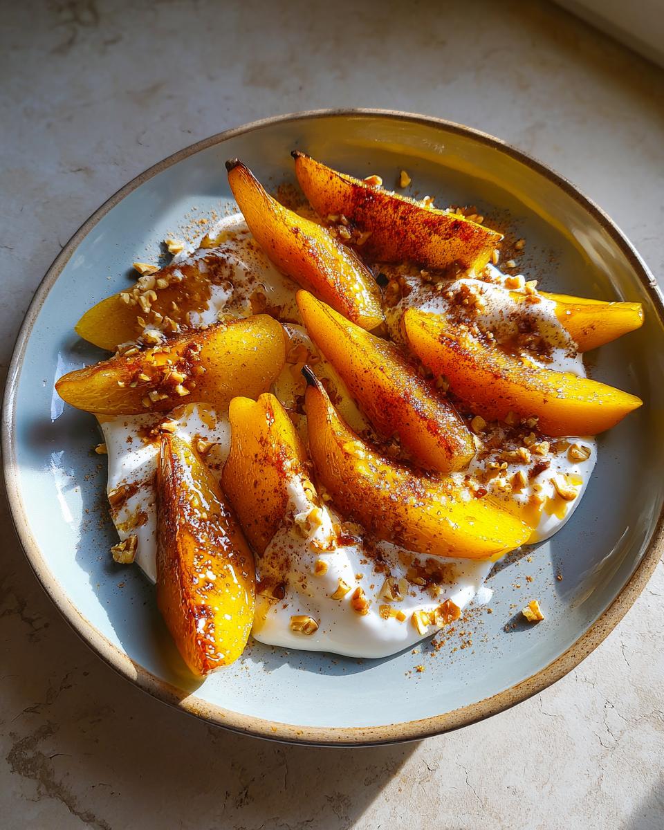 Pan-Seared Pears with Honey-Yogurt Sauce - detail 3