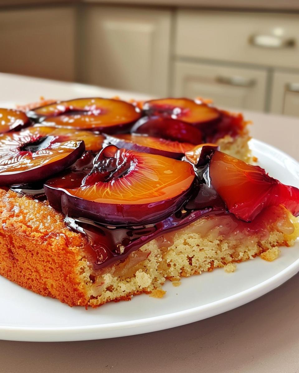 Plum Upside-Down Cake - detail 1