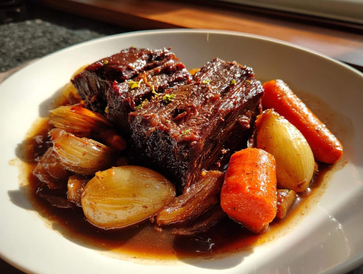 3-Hour Red Wine Braised Pot Roast That Melts in Your Mouth