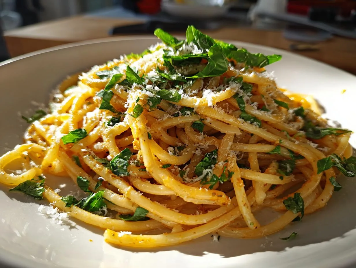 Simple Lemon Basil Pasta