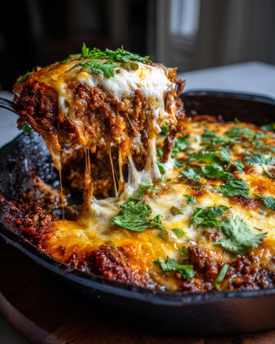 Skillet Green Chili Enchilada Bake - detail 1