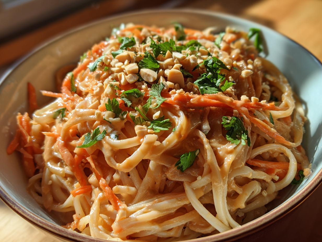 20-Minute Spicy Peanut Noodle Salad – Irresistible & Quick