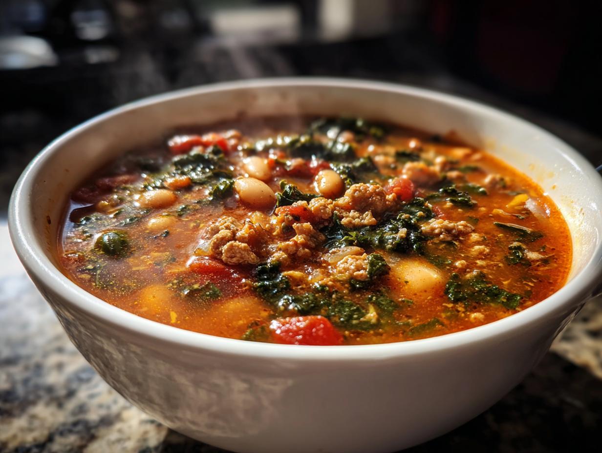 Healthy Turkey Chili with White Beans & Kale