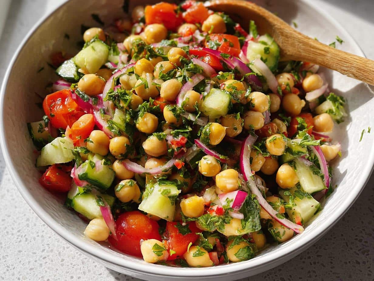 15-Minute Chickpea Salad Recipe for Lazy Cooking Genius
