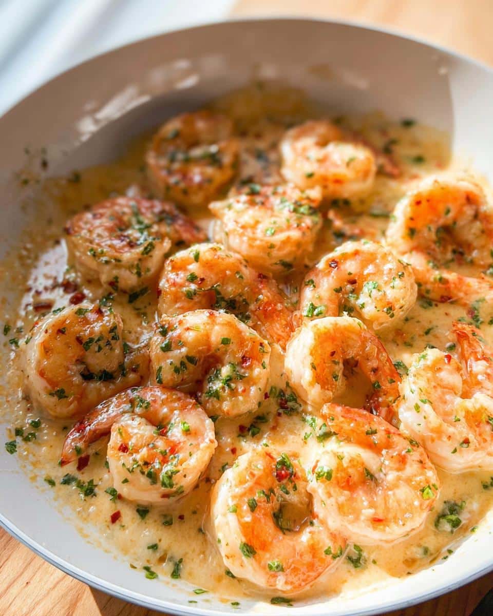 creamy garlic shrimp recipe - detail 2
