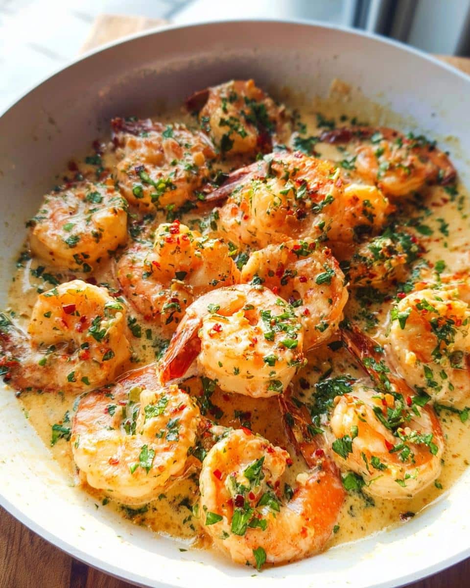 creamy garlic shrimp recipe - detail 3