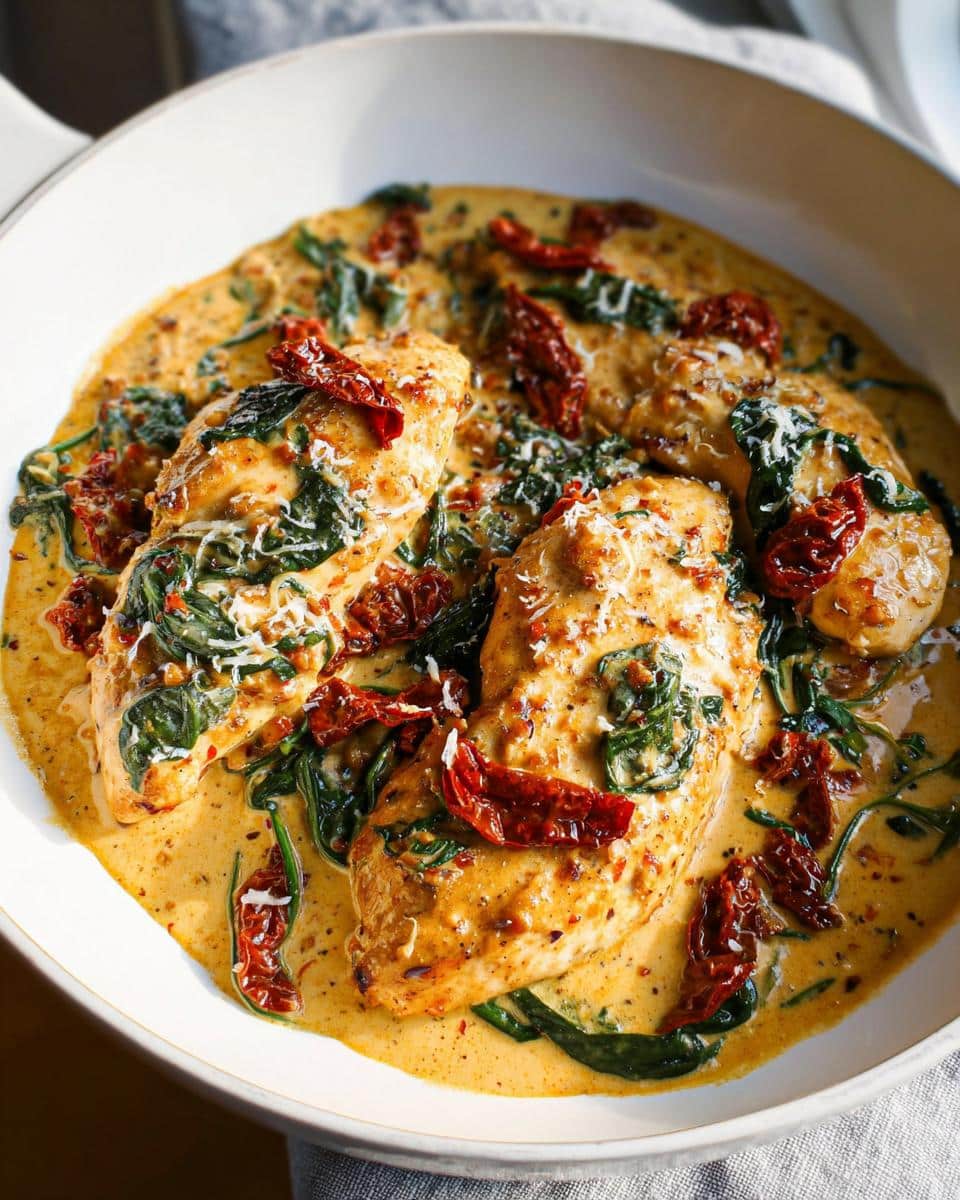 creamy tuscan chicken recipe - detail 1