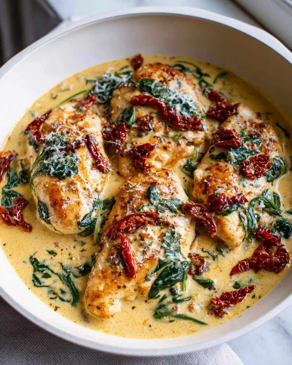 creamy tuscan chicken recipe - detail 2