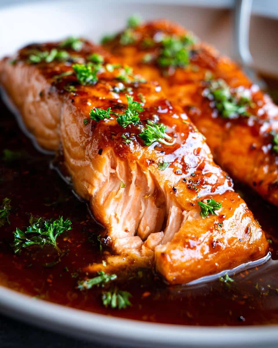 honey garlic salmon recipe - detail 1