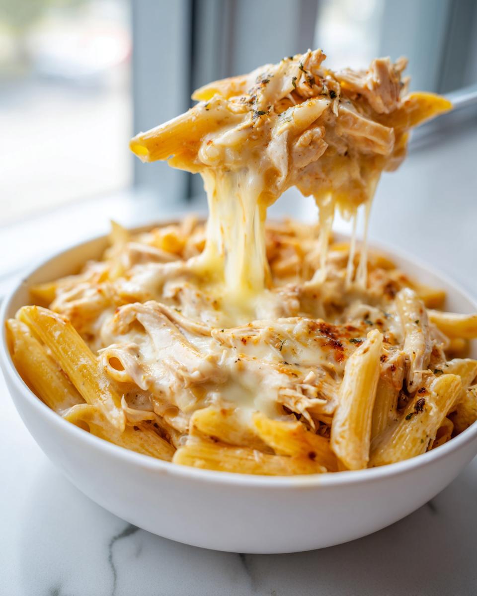 cheesy chicken pasta - detail 1