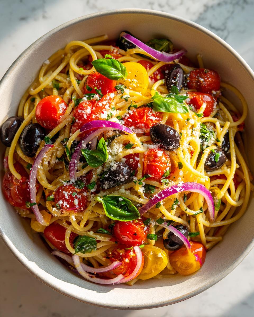 italian spaghetti salad - detail 1
