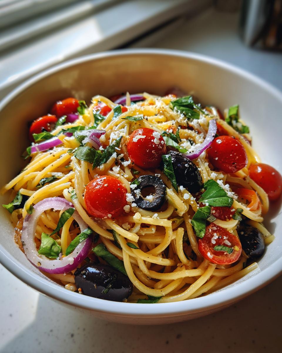 italian spaghetti salad - detail 2