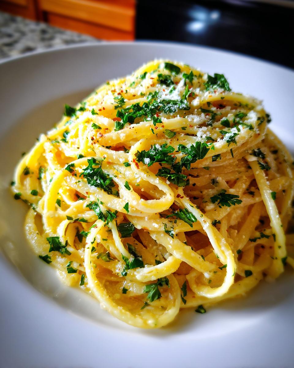 lemon butter pasta sauce - detail 2