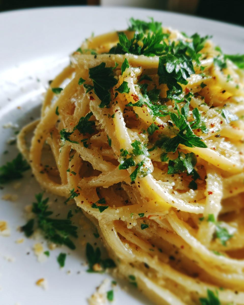 lemon butter pasta sauce - detail 3